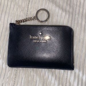 Kate Spade black slim card wallet